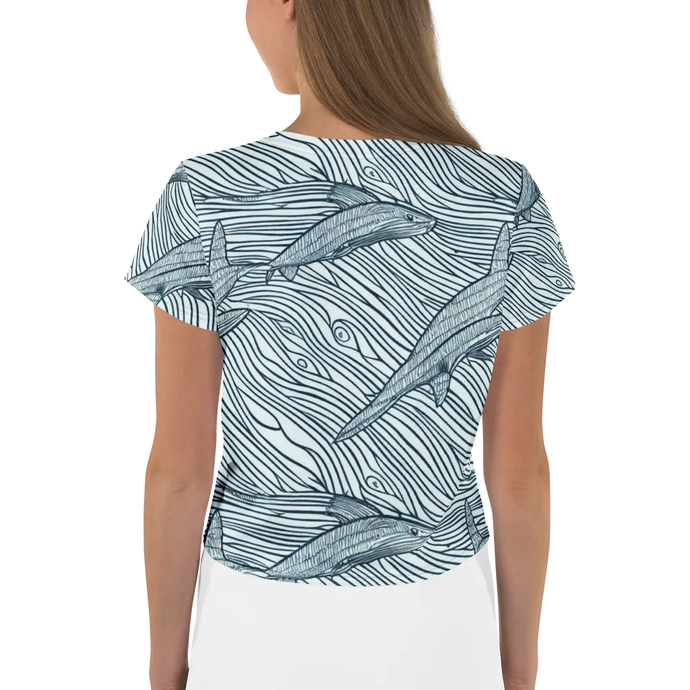 Sardine Sweep on Crop Tee — Back