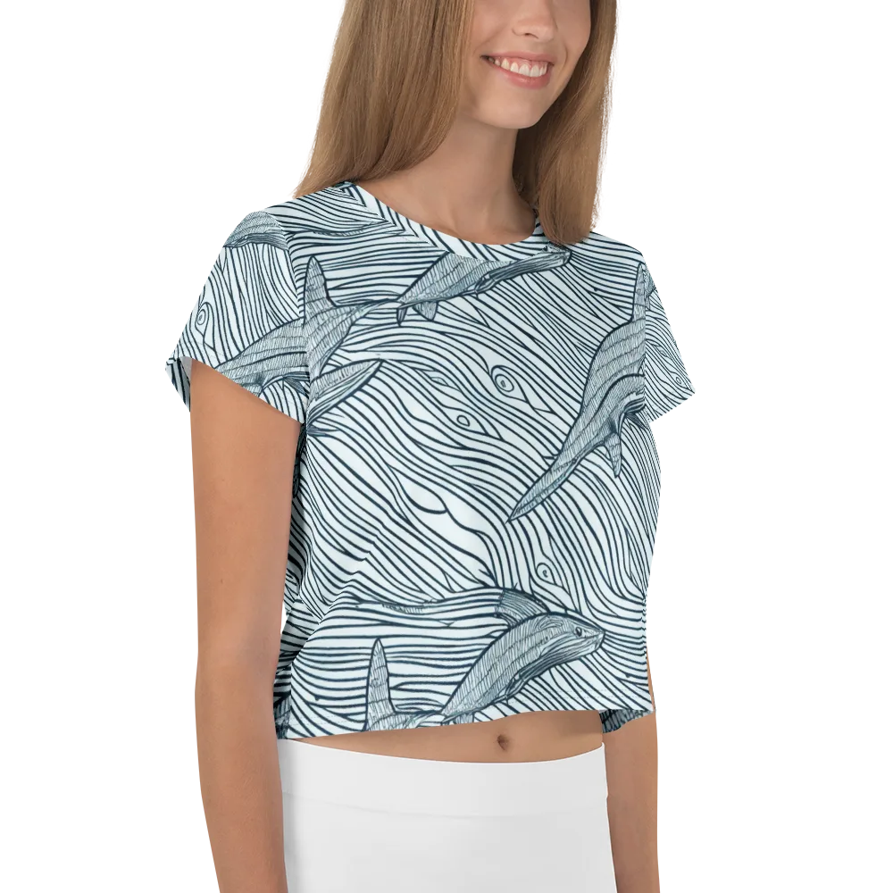Sardine Sweep on Crop Tee — Right