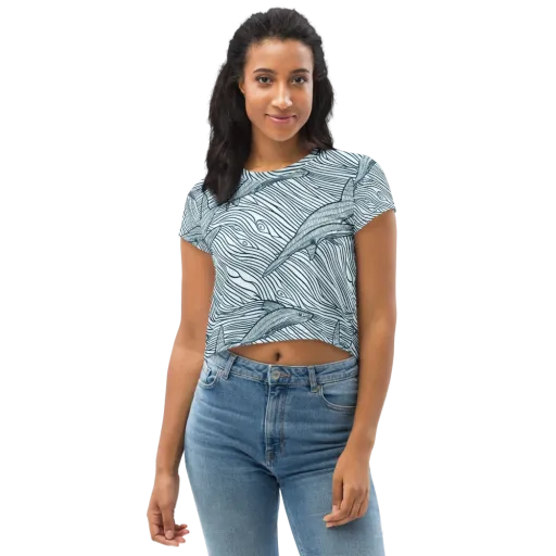 Sardine Sweep on a Crop Tee