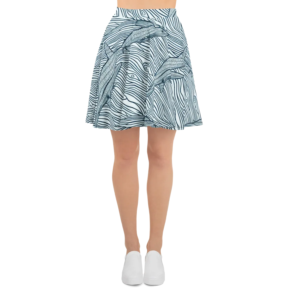 Sardine Sweep on Skater Skirt — Front