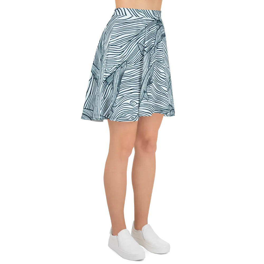 Sardine Sweep on Skater Skirt — Right