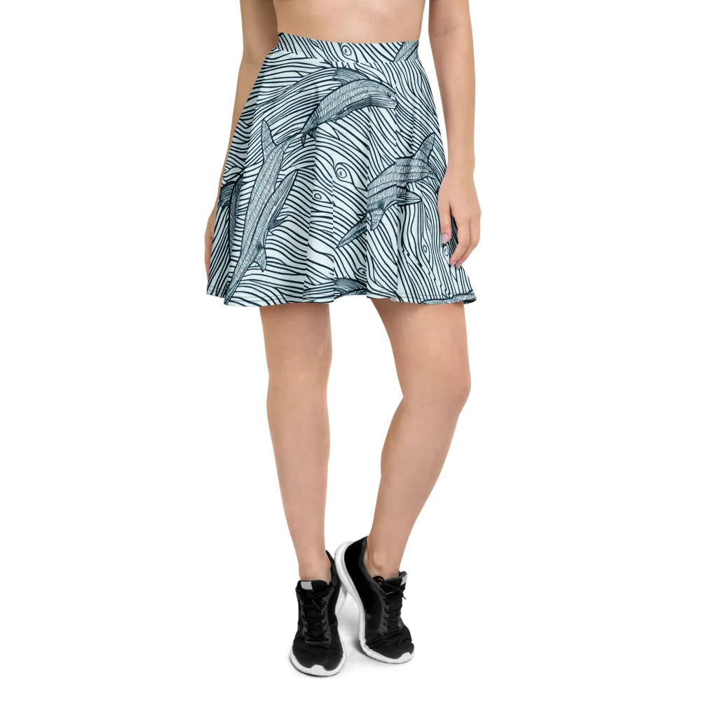 Sardine Sweep on Skater Skirt — Front