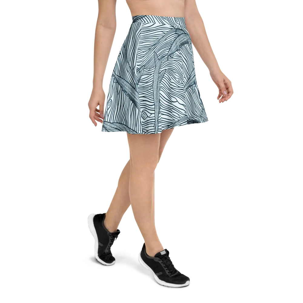 Sardine Sweep on Skater Skirt — Right