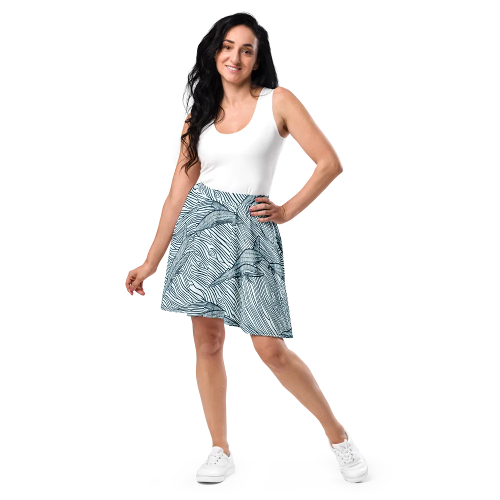 Sardine Sweep on Skater Skirt — Front