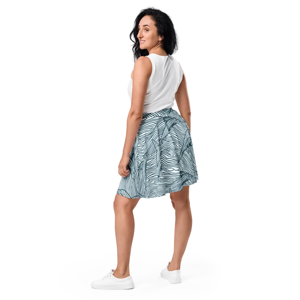 Sardine Sweep on Skater Skirt — Back