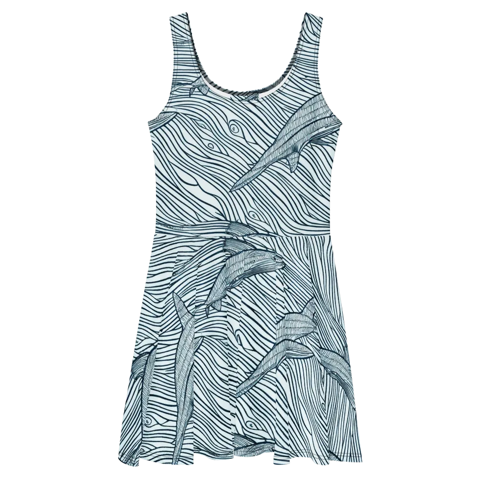 Sardine Sweep on Skater Dress — Front