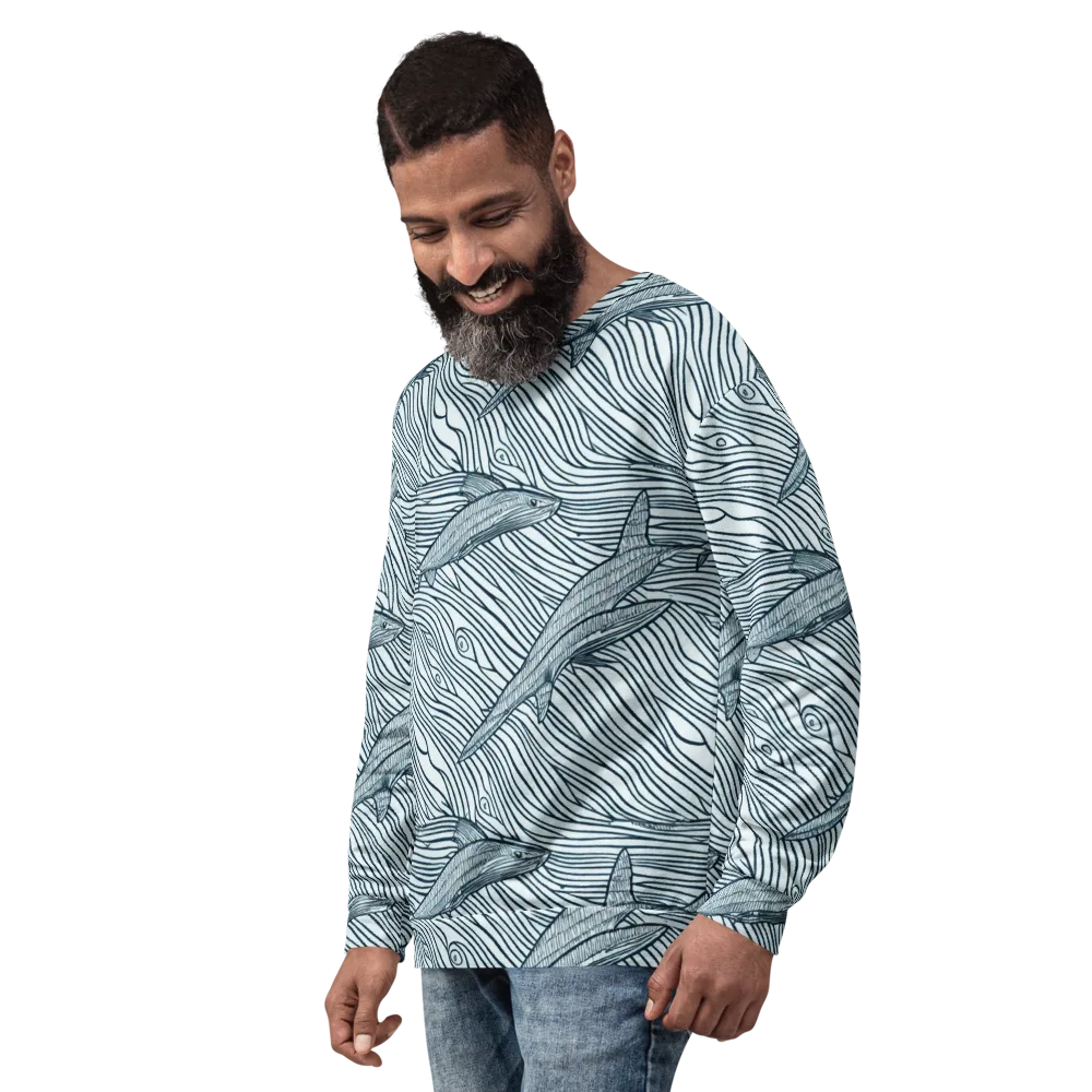 Sardine Sweep on Sweatshirt — Left Front