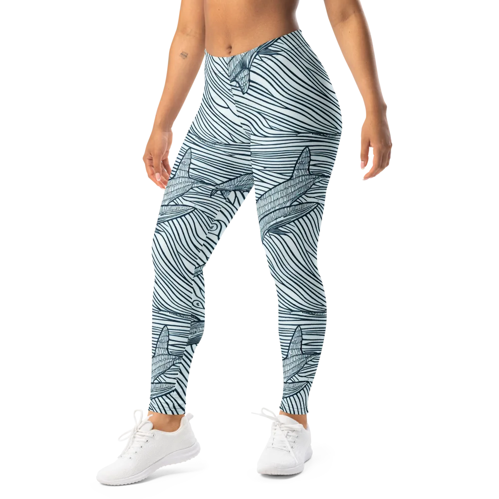 Sardine Sweep on Leggings — Left Front