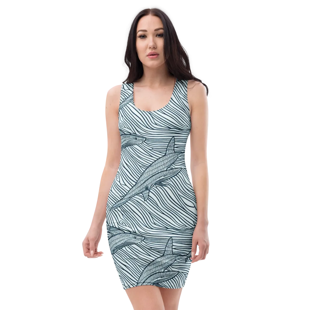 Sardine Sweep on Bodycon Dress — Front