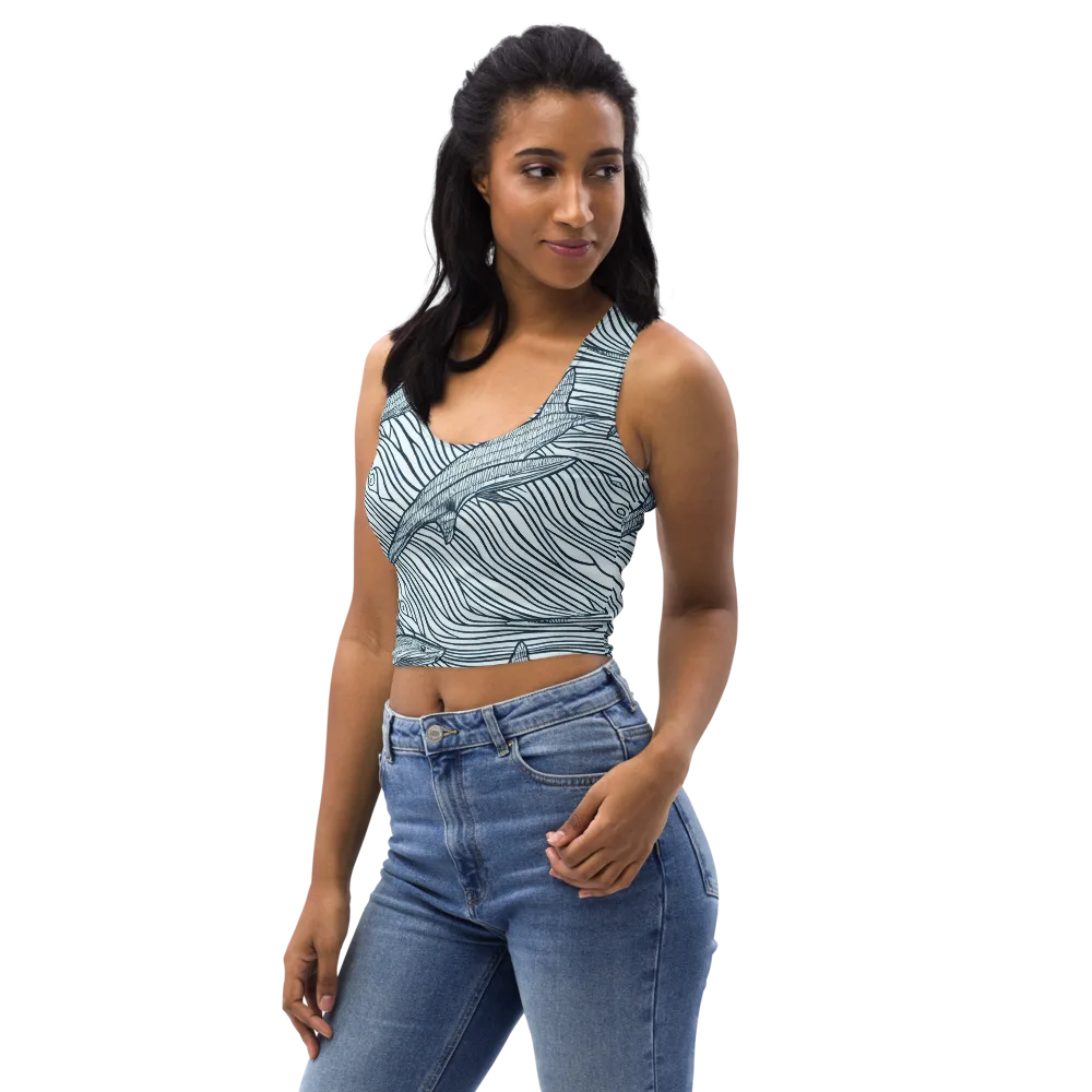 Sardine Sweep on Crop Top — Left Front