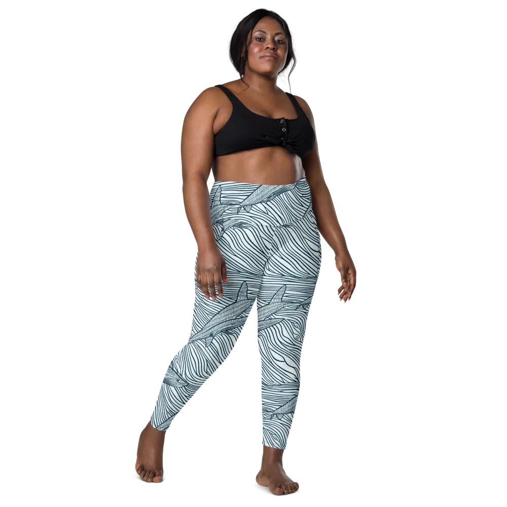 Sardine Sweep on Leggings with Pockets — Front