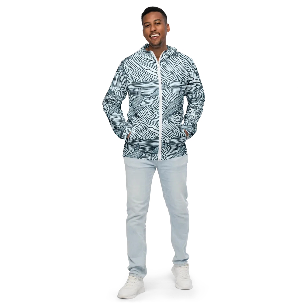 Sardine Sweep on Men's Windbreaker — Front