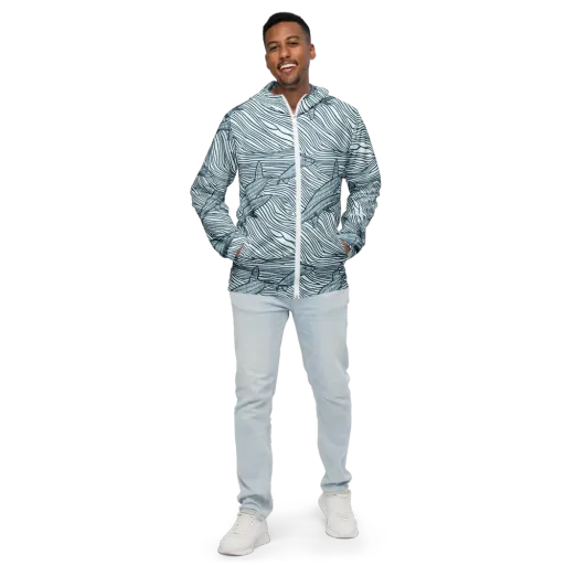 Sardine Sweep on a Men's Windbreaker