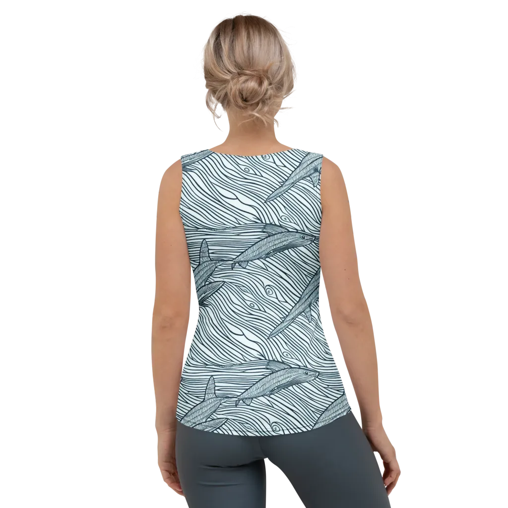 Sardine Sweep on Women's Tank Top — Back