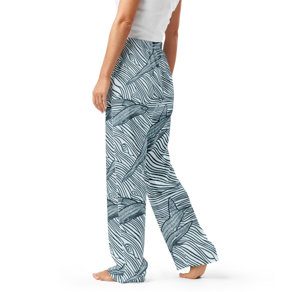 Sardine Sweep on Women's Pajama Pants — Left