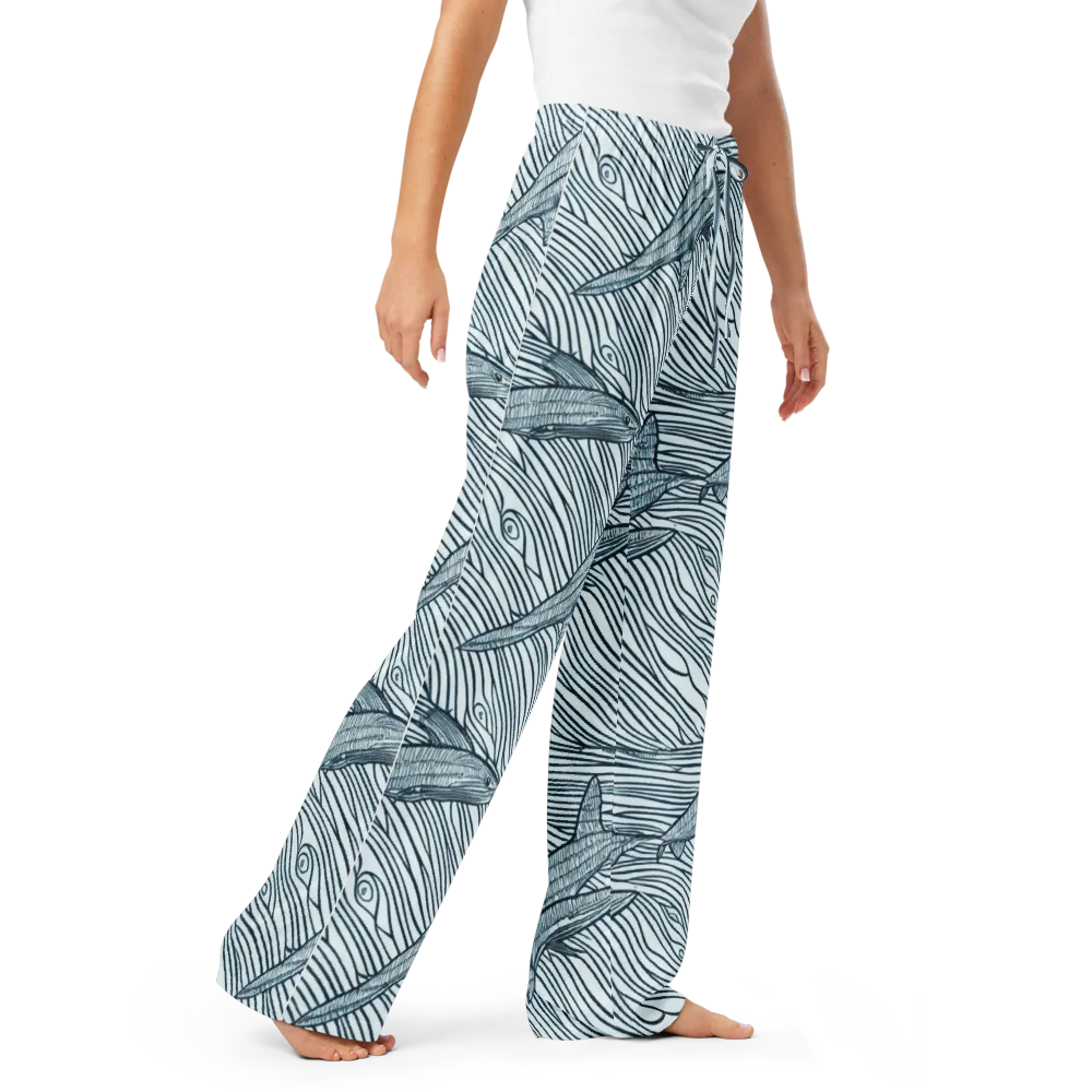 Sardine Sweep on Women's Pajama Pants — Right Front