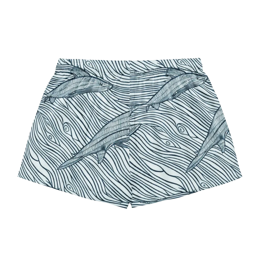 Sardine Sweep on Women's Pajama Shorts — Back