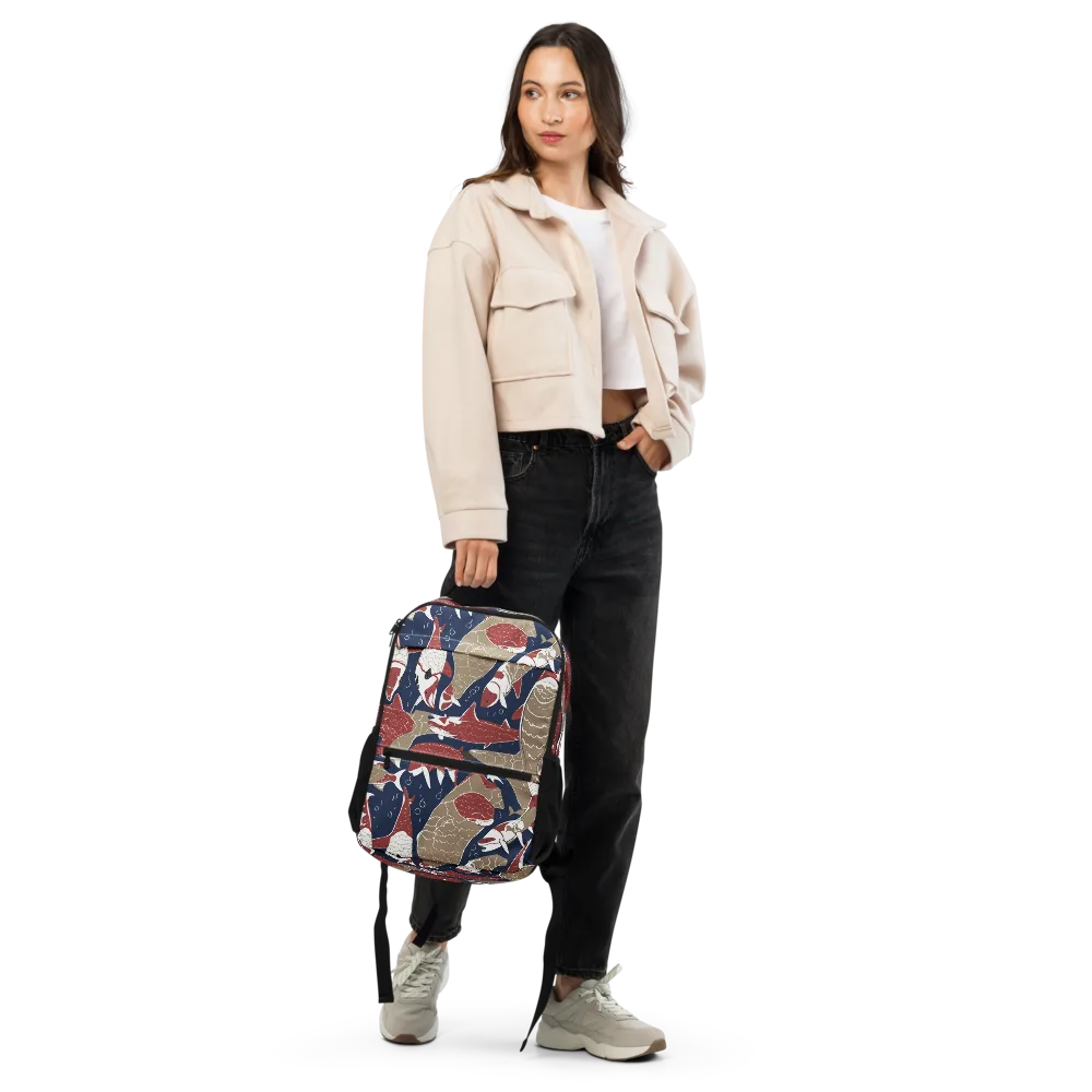 Crimson Koi on Utility Backpack — Front