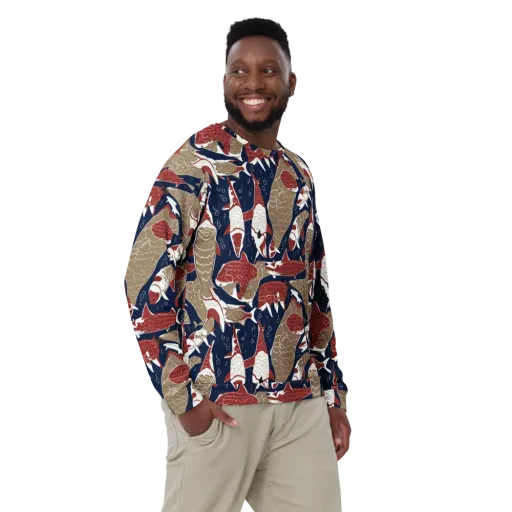 Crimson Koi on a Sweatshirt