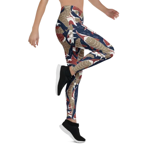 Crimson Koi on a Leggings