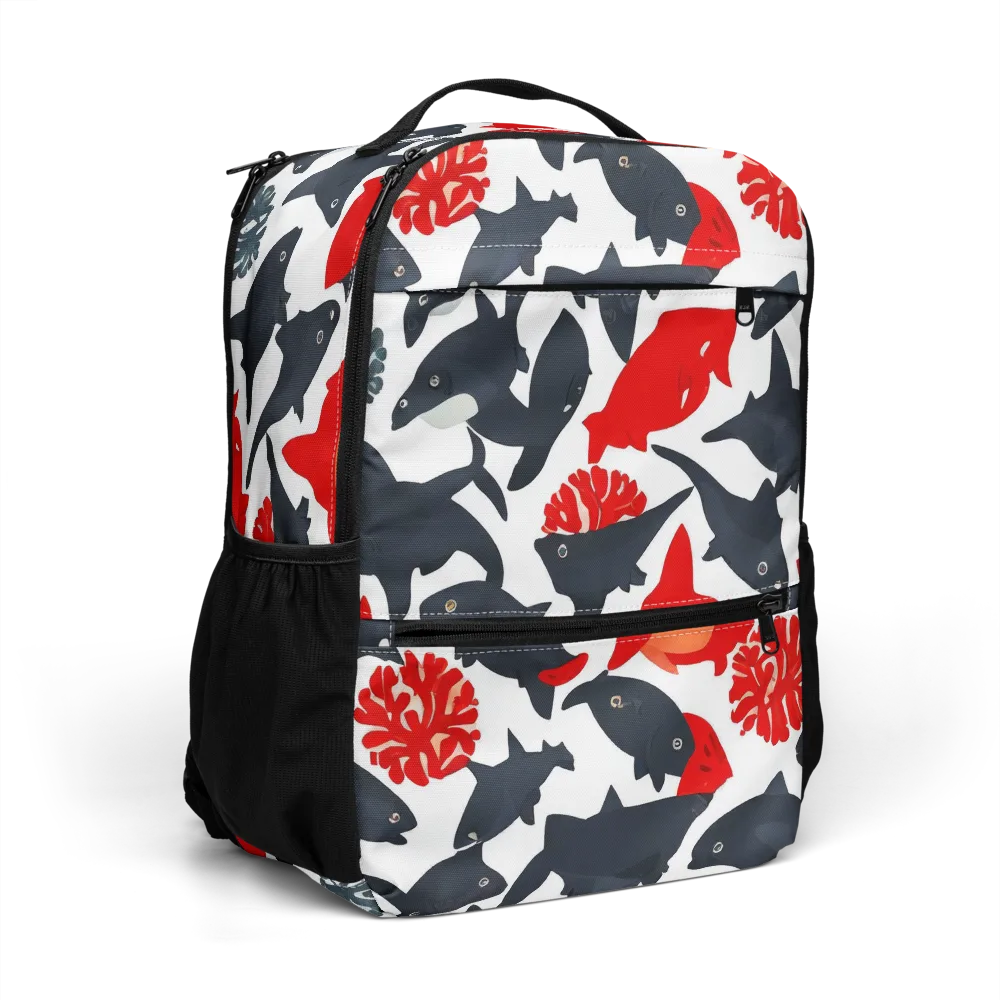 Coral Nightfall on Utility Backpack — Right Front