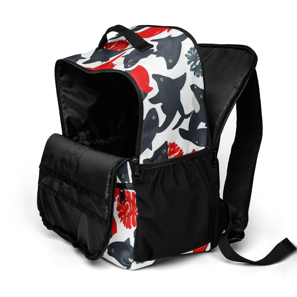 Coral Nightfall on Utility Backpack — Product details 2
