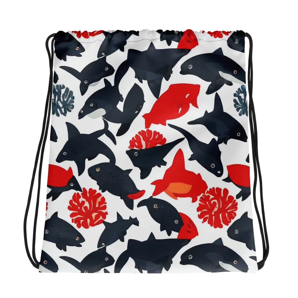Coral Nightfall on Drawstring Bag — Photo