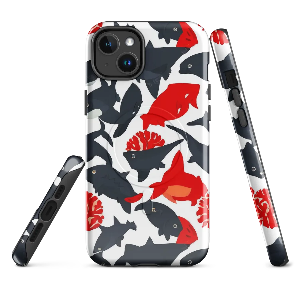 Coral Nightfall on MagSafe Tough Case for iPhone® — Front