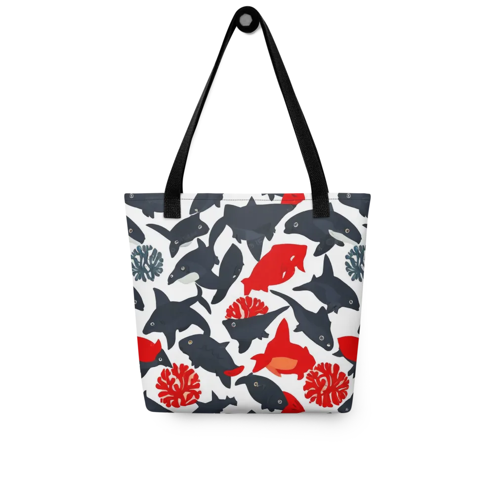 Coral Nightfall on Tote Bag — Front