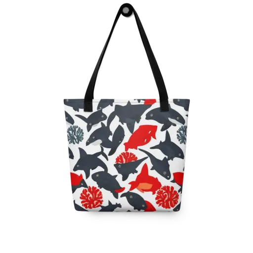 Coral Nightfall on a Tote Bag