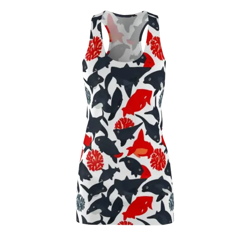 Coral Nightfall on a Racerback Dress