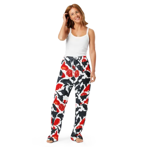 Coral Nightfall on a Women's Pajama Pants