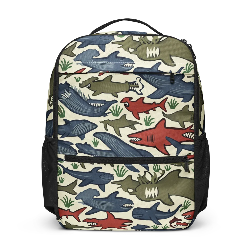 Shark Reef Riot on Utility Backpack — Front