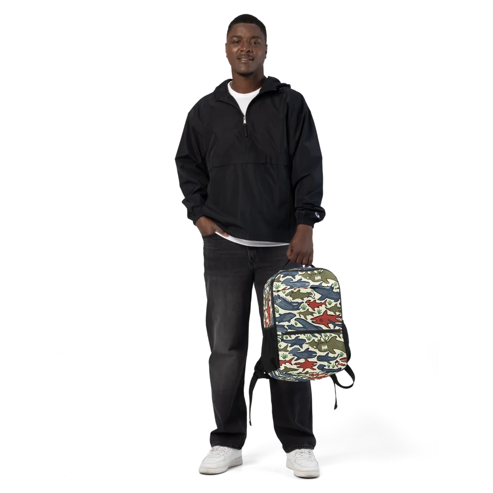 Shark Reef Riot on Utility Backpack — Front