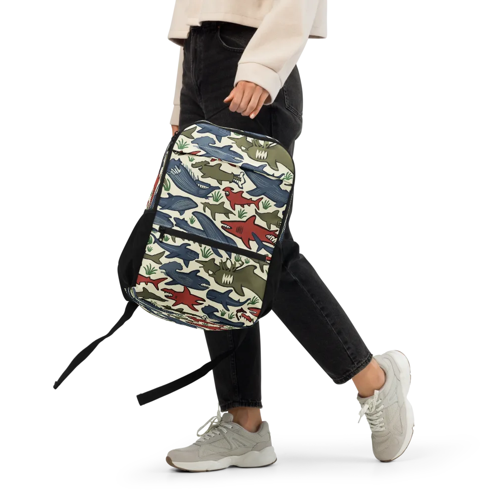 Shark Reef Riot on Utility Backpack — Front