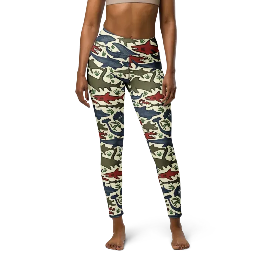 Shark Reef Riot on a Yoga Leggings