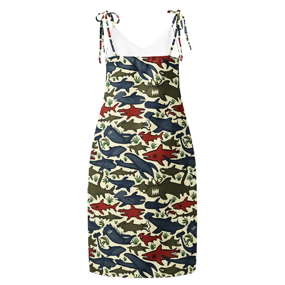 Shark Reef Riot on Slip Dress — Back