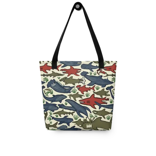 Shark Reef Riot on a Tote Bag
