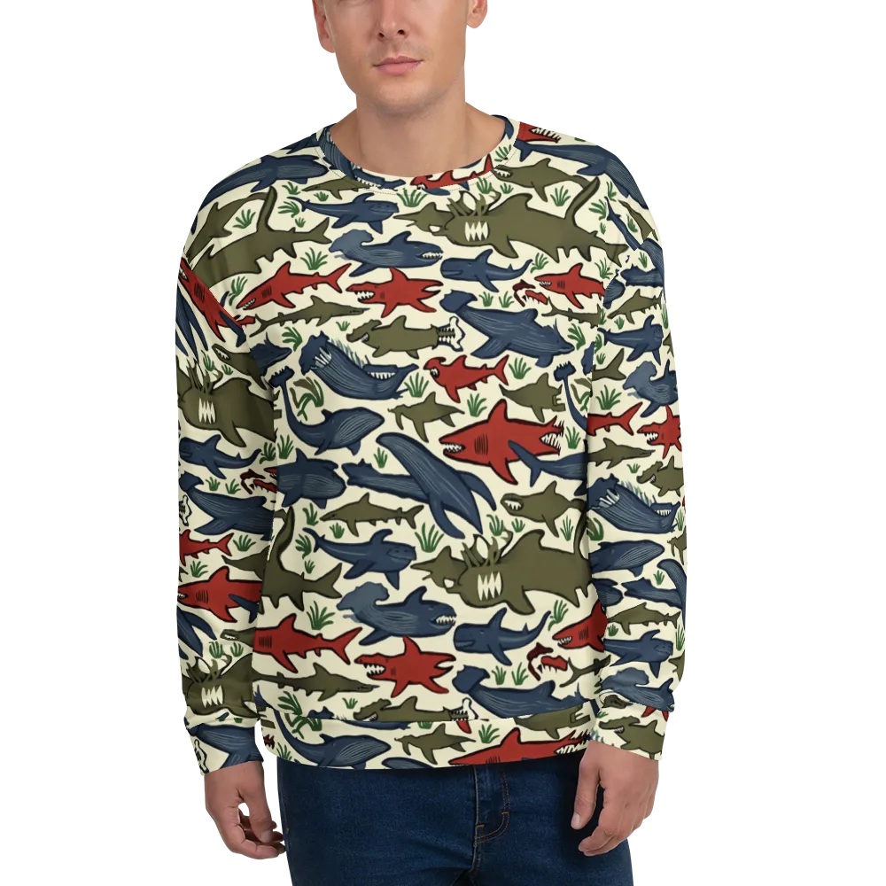 Shark Reef Riot on Sweatshirt — Front