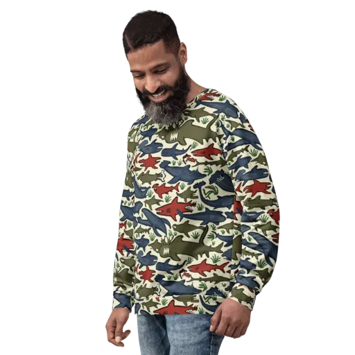 Shark Reef Riot on a Sweatshirt
