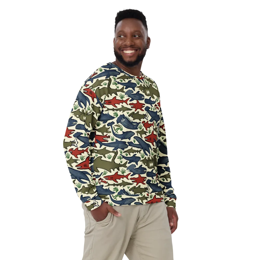 Shark Reef Riot on Sweatshirt — Front