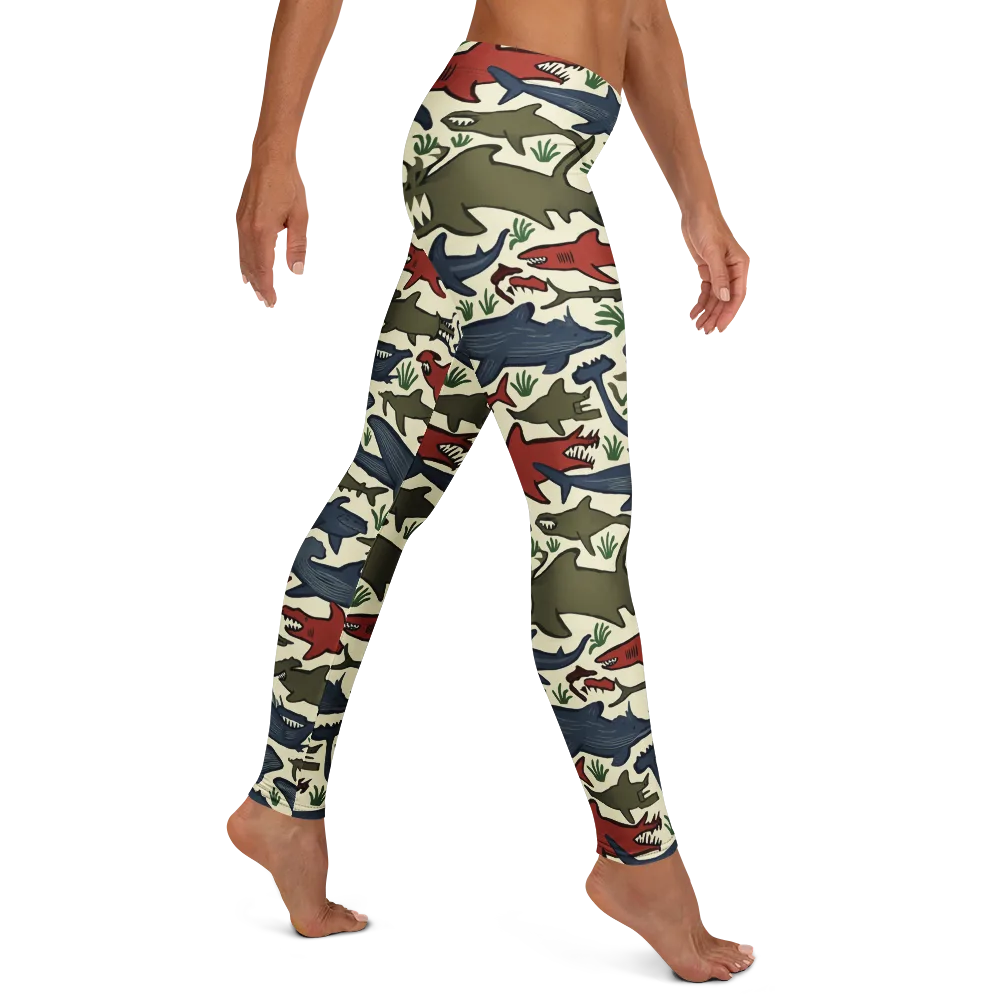 Shark Reef Riot on Leggings — Right