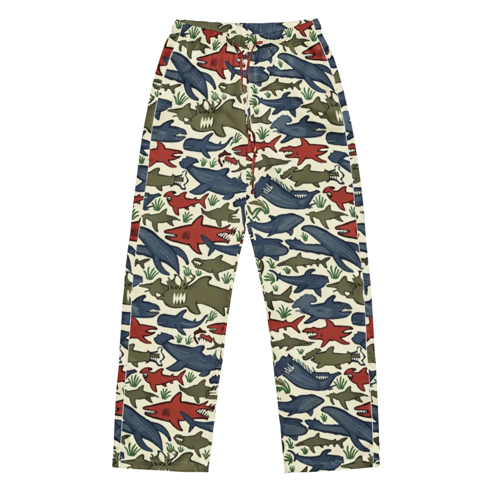 Shark Reef Riot on Women's Pajama Pants — Front