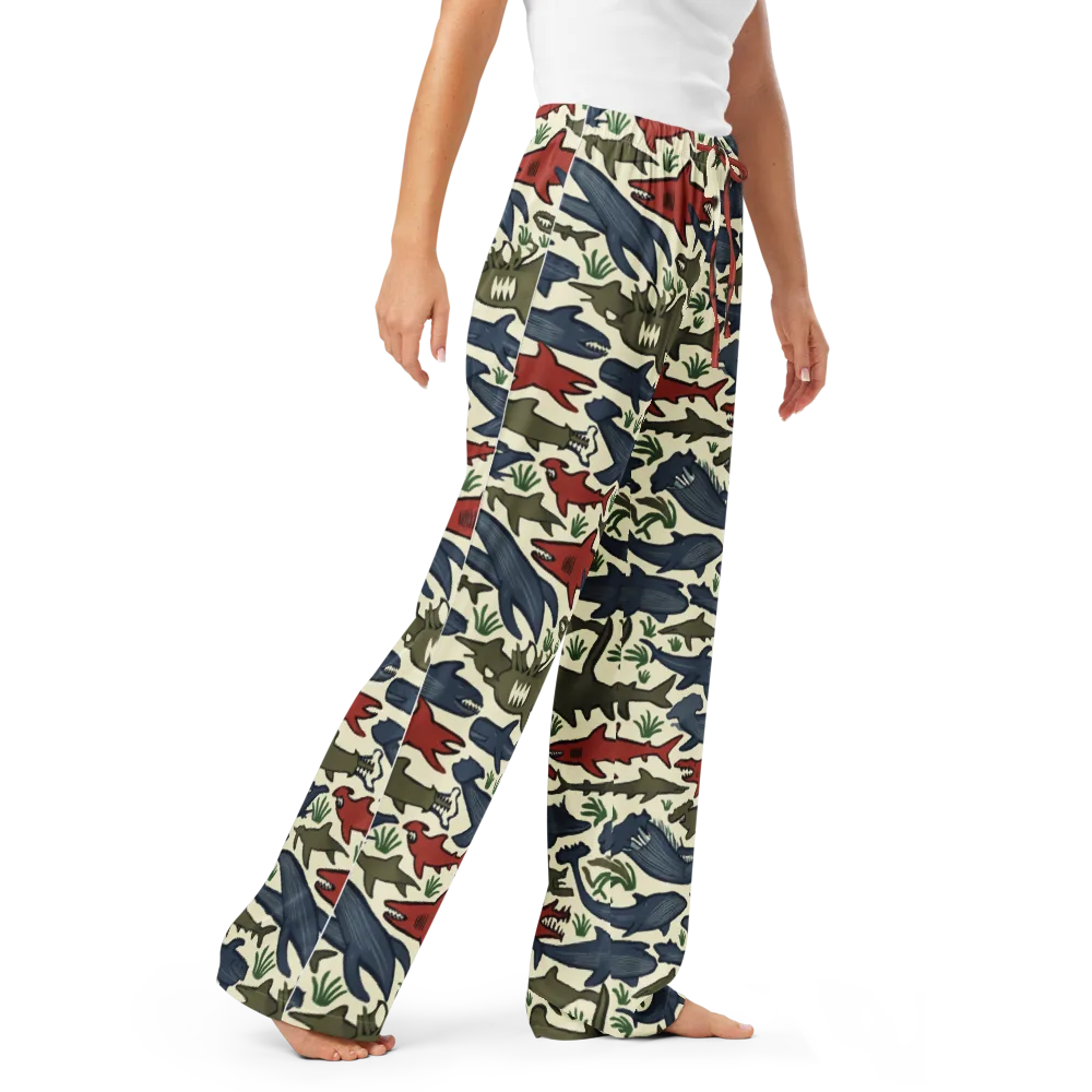 Shark Reef Riot on Women's Pajama Pants — Right Front