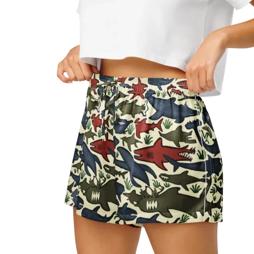 Shark Reef Riot on a Women's Pajama Shorts