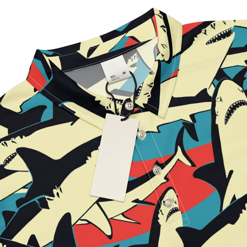 Jaws of Summer on Men's Slim Fit Polo Shirt — Product details