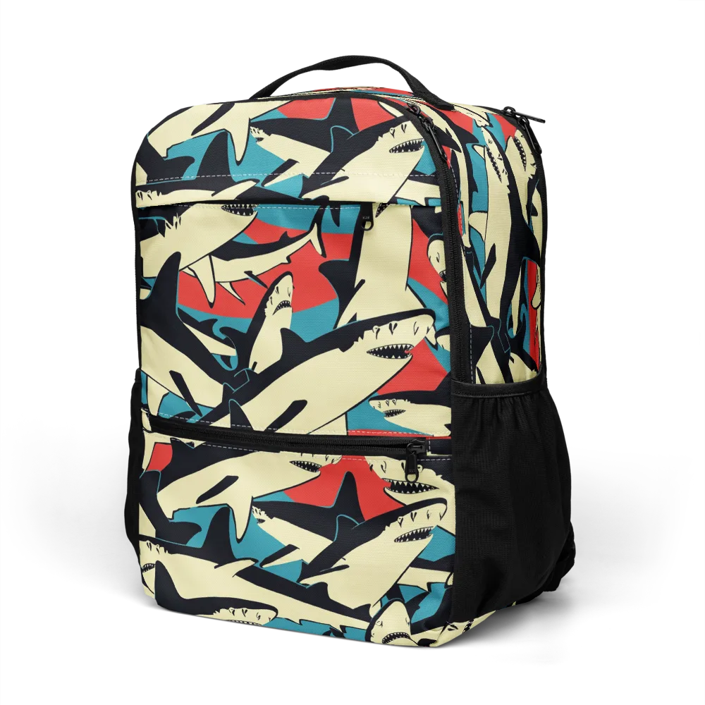 Jaws of Summer on Utility Backpack — Left Front
