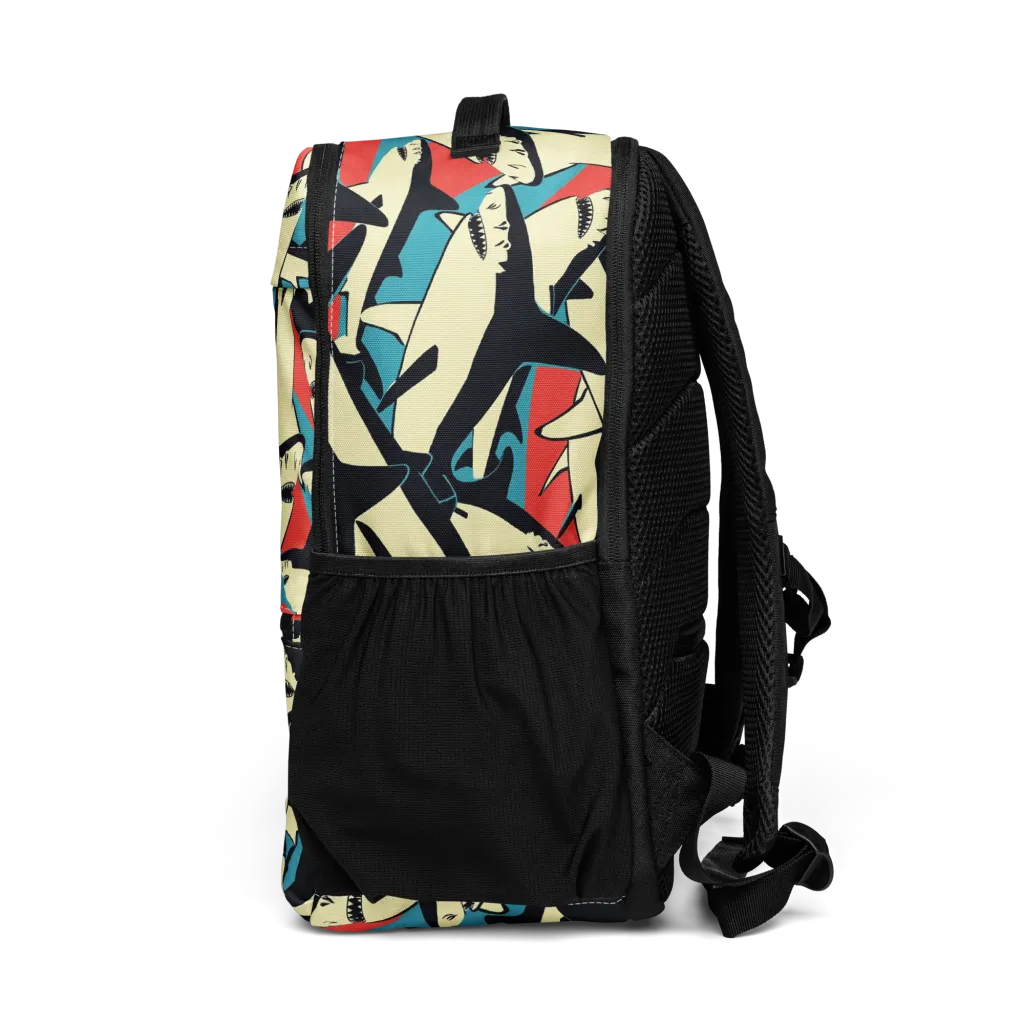 Jaws of Summer on Utility Backpack — Left