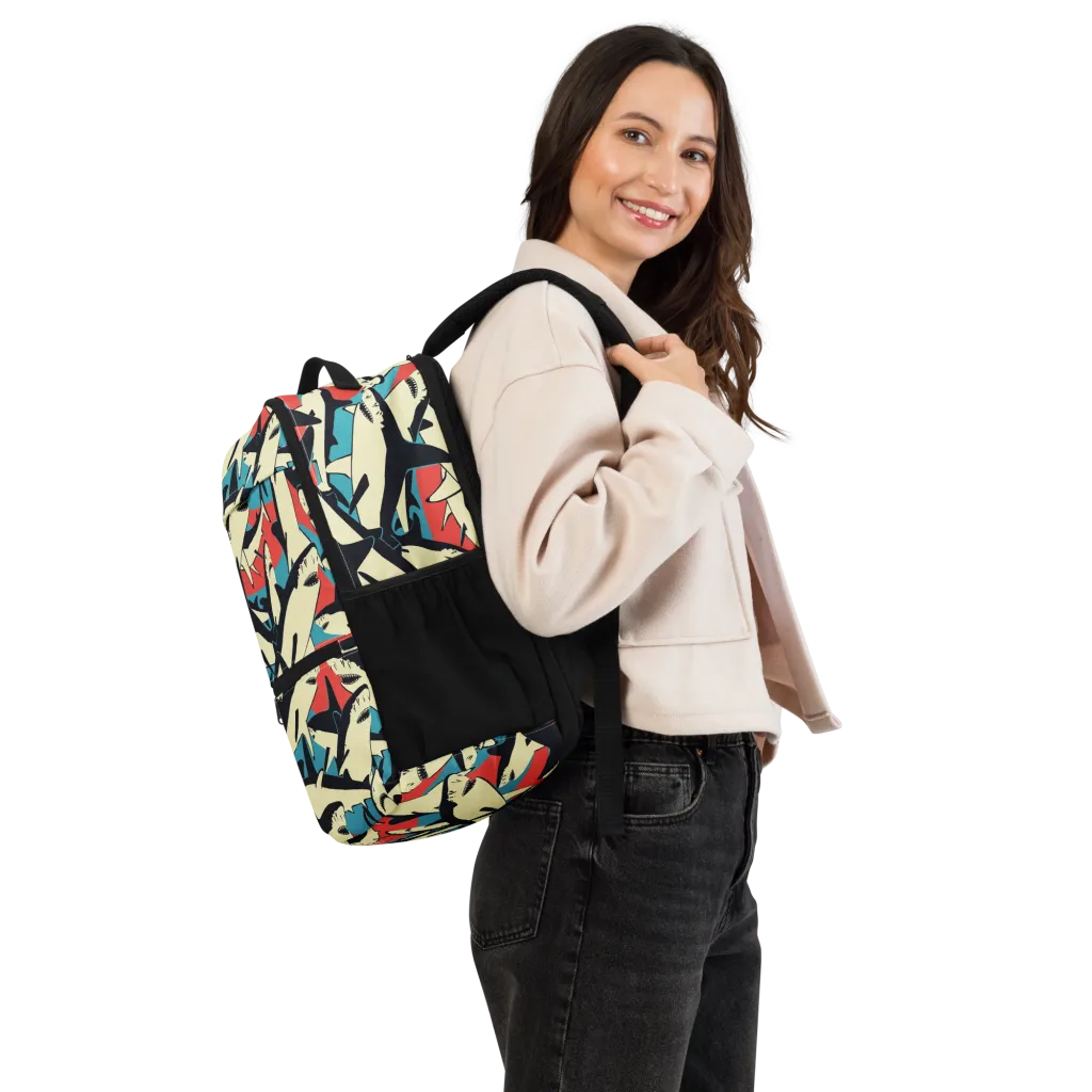 Jaws of Summer on Utility Backpack — Right
