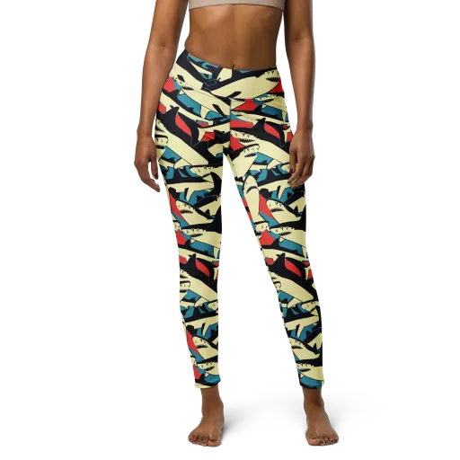 Jaws of Summer on a Yoga Leggings